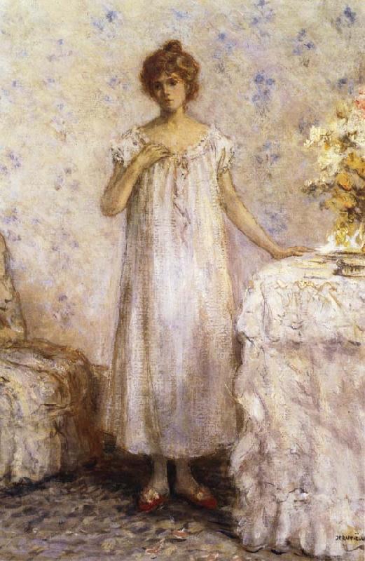 Woman in a White Dressing Grown, Jean-francois raffaelli